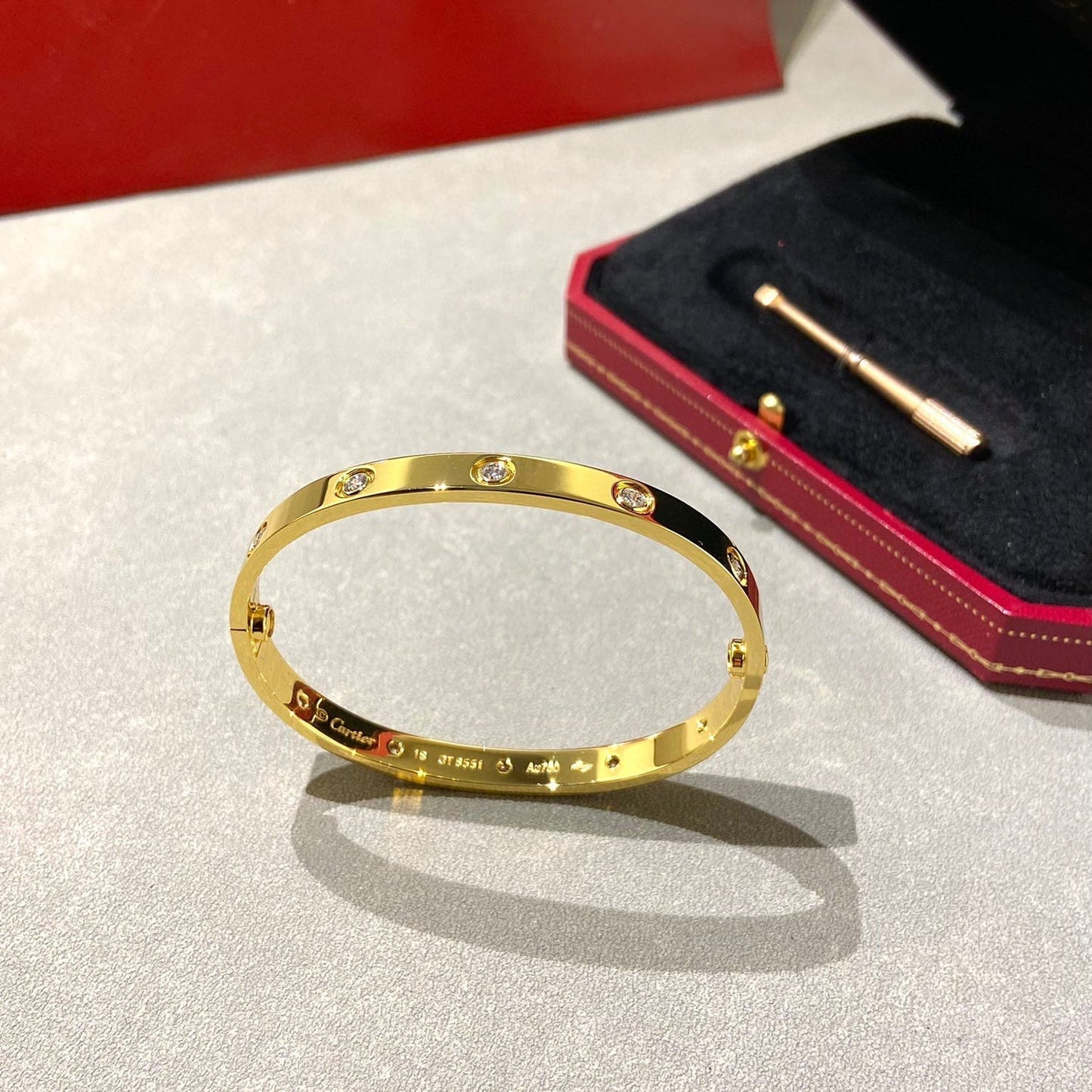 [LORA]LOVE BRACELET 6.1MM 10 DIAMONDS