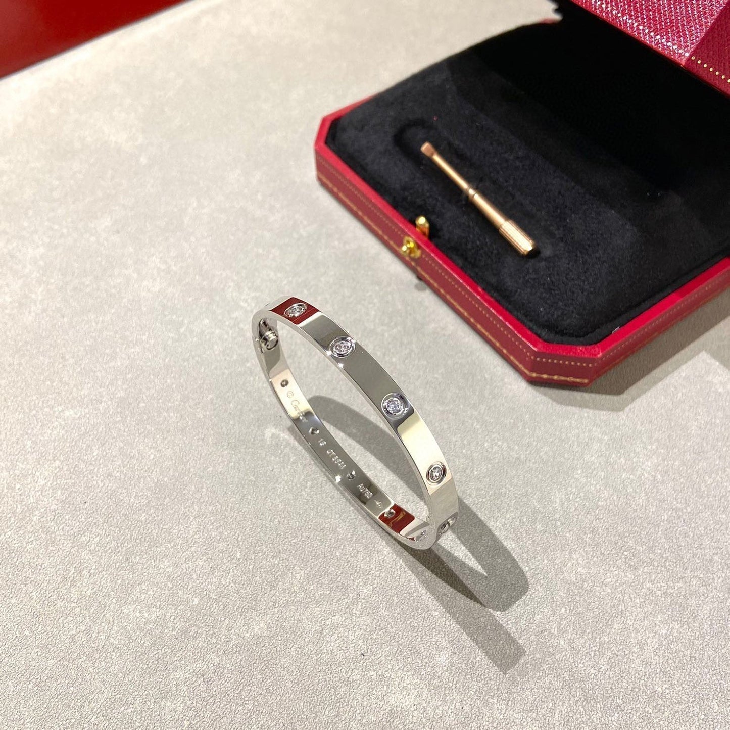 [LORA]LOVE BRACELET 6.1MM 10 DIAMONDS