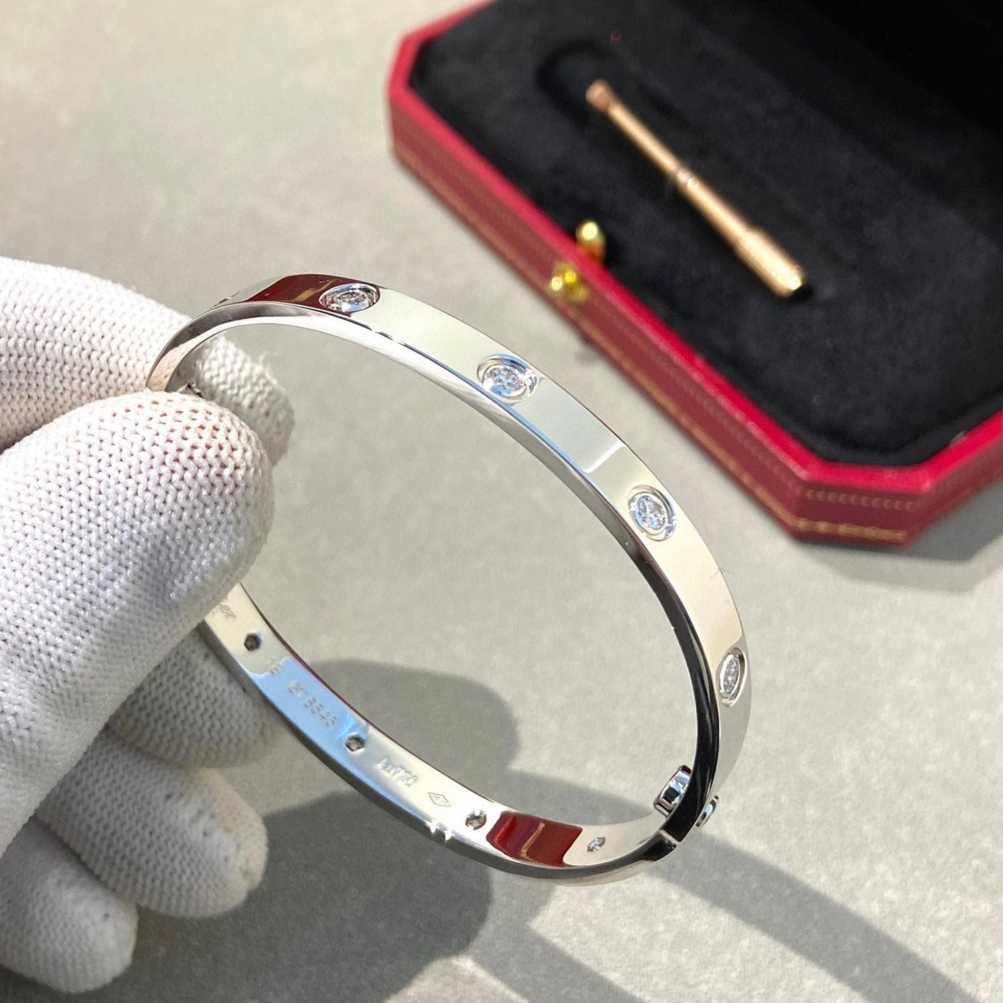 [LORA]LOVE BRACELET 6.1MM 10 DIAMONDS