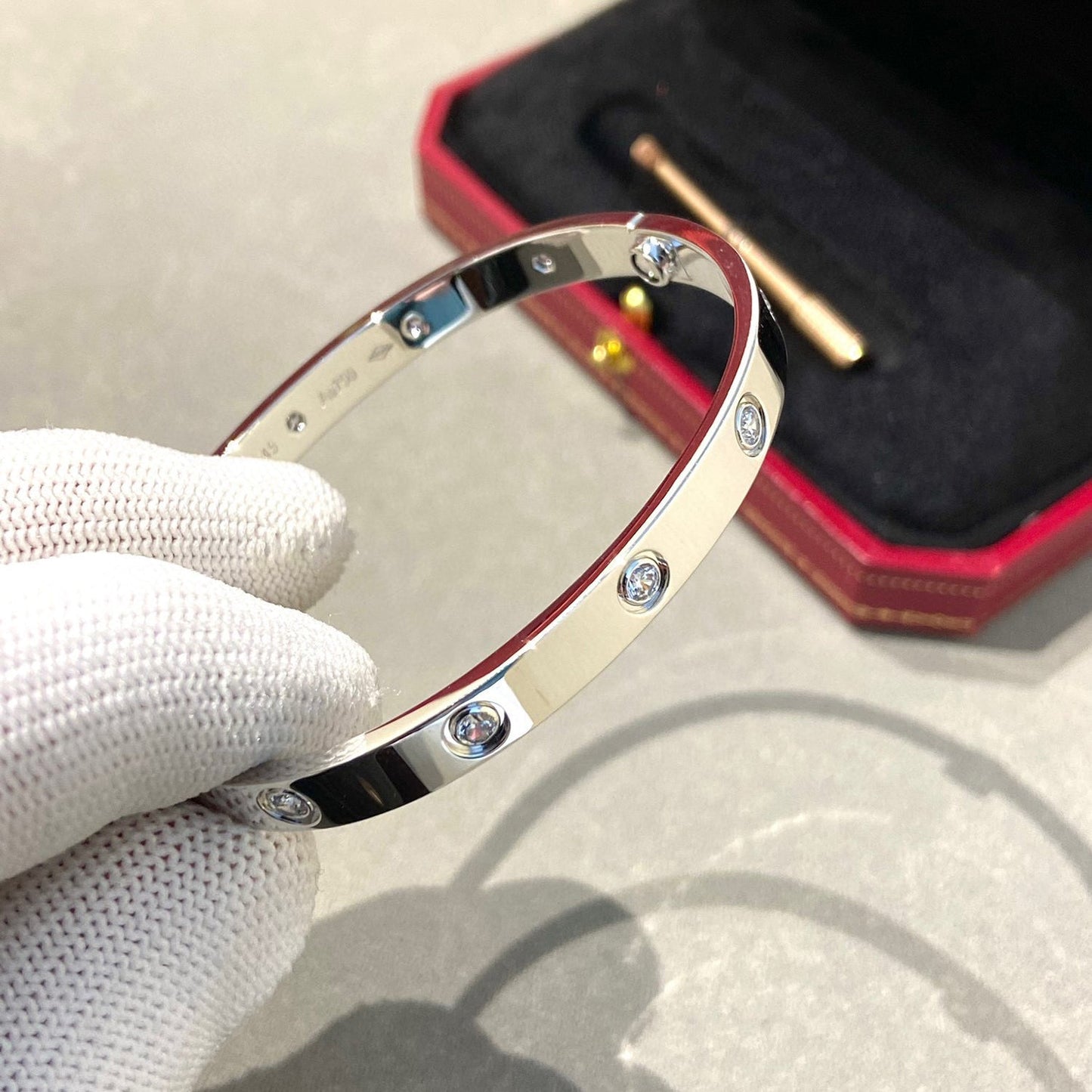 [LORA]LOVE BRACELET 6.1MM 10 DIAMONDS
