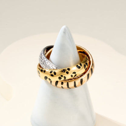 [LUXE] TRINITY  RING LEOPARD PRINT