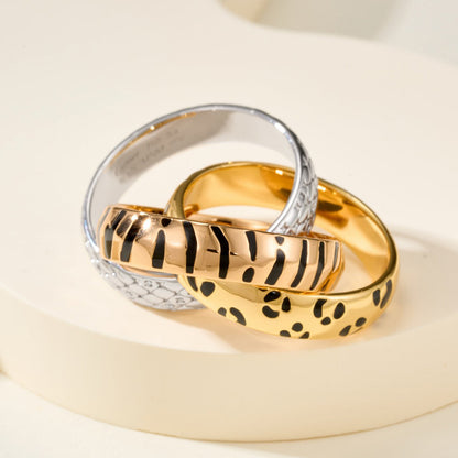 [LUXE] TRINITY  RING LEOPARD PRINT