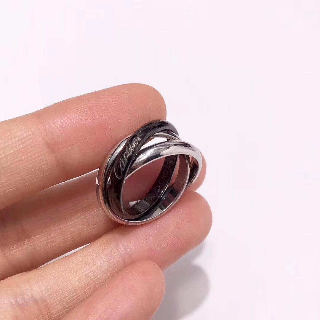 [LORA] TRINITY 3.2MM RING BLACK CERAMIC