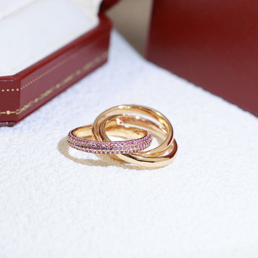 [Lora] TRINITY 3.2MM RING PINK DIAMOND