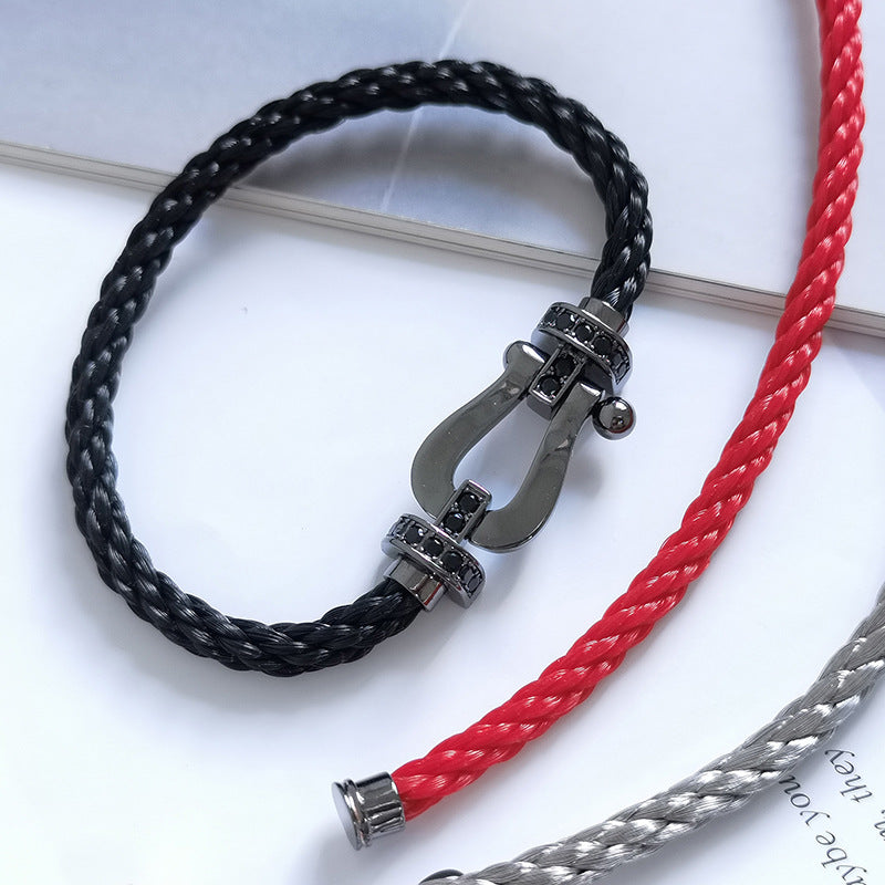 [LORA]FORCE LARGE SERIES HORSESHOE BLACK SAMURAI BRACELET