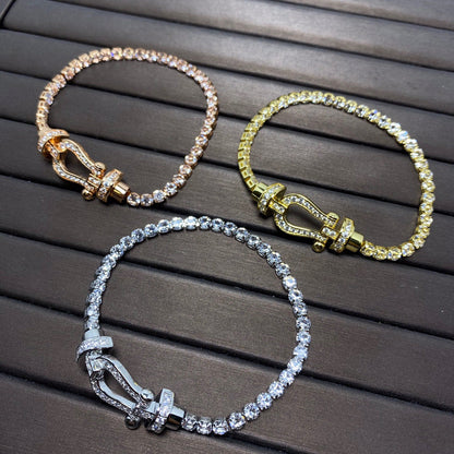 [LORA]FORCE  HORSESHOE  DIAMOND TENNIS BRACELET