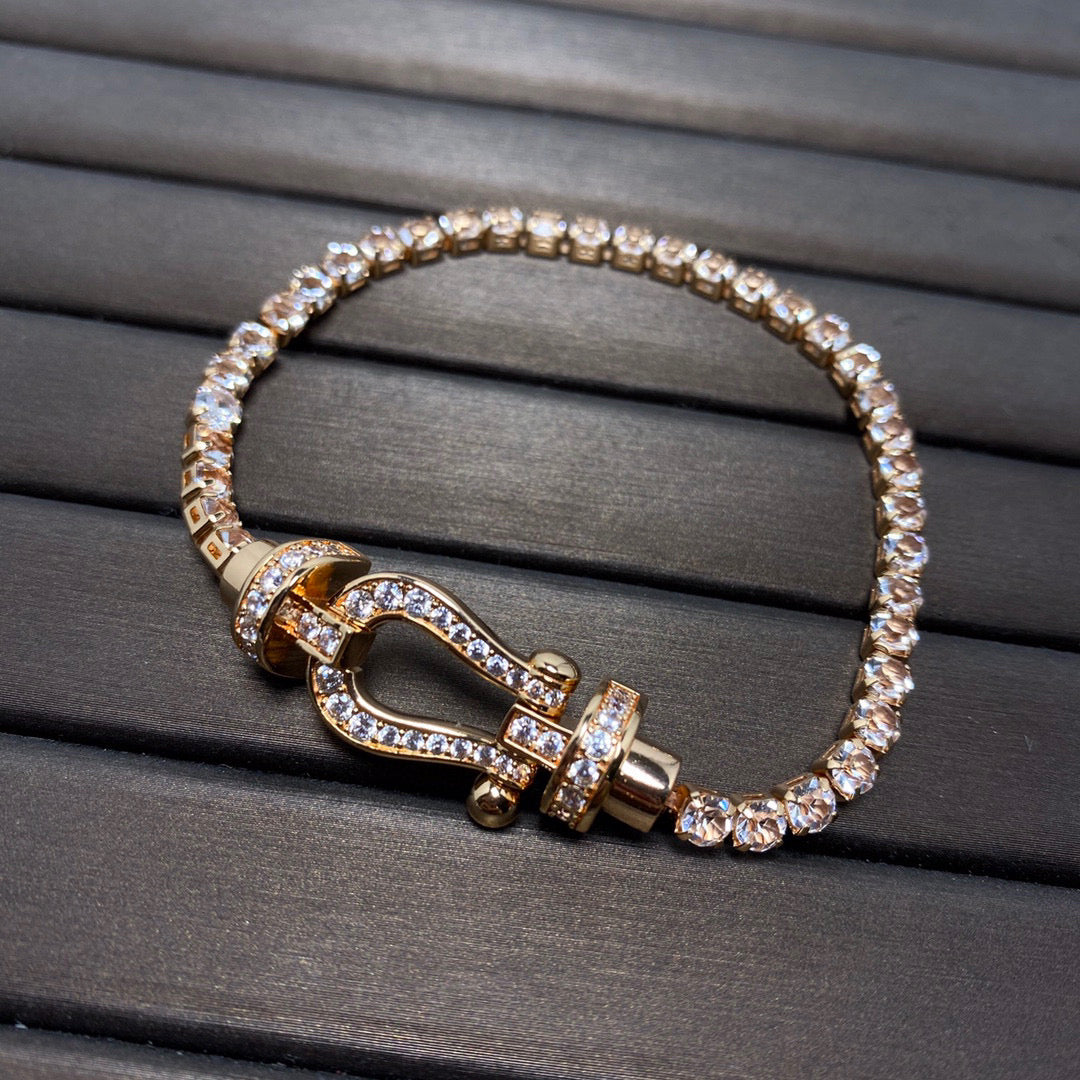 [LORA]FORCE  HORSESHOE  DIAMOND TENNIS BRACELET