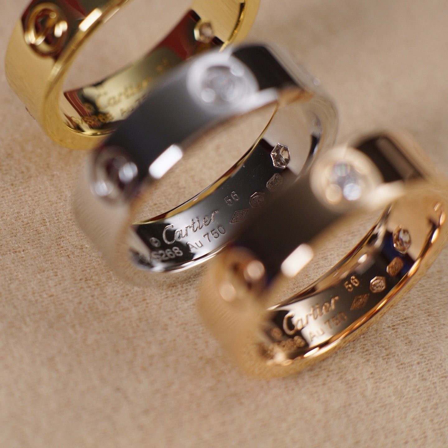 [LORA] LOVE 5.5MM 3 DIAMOND RING