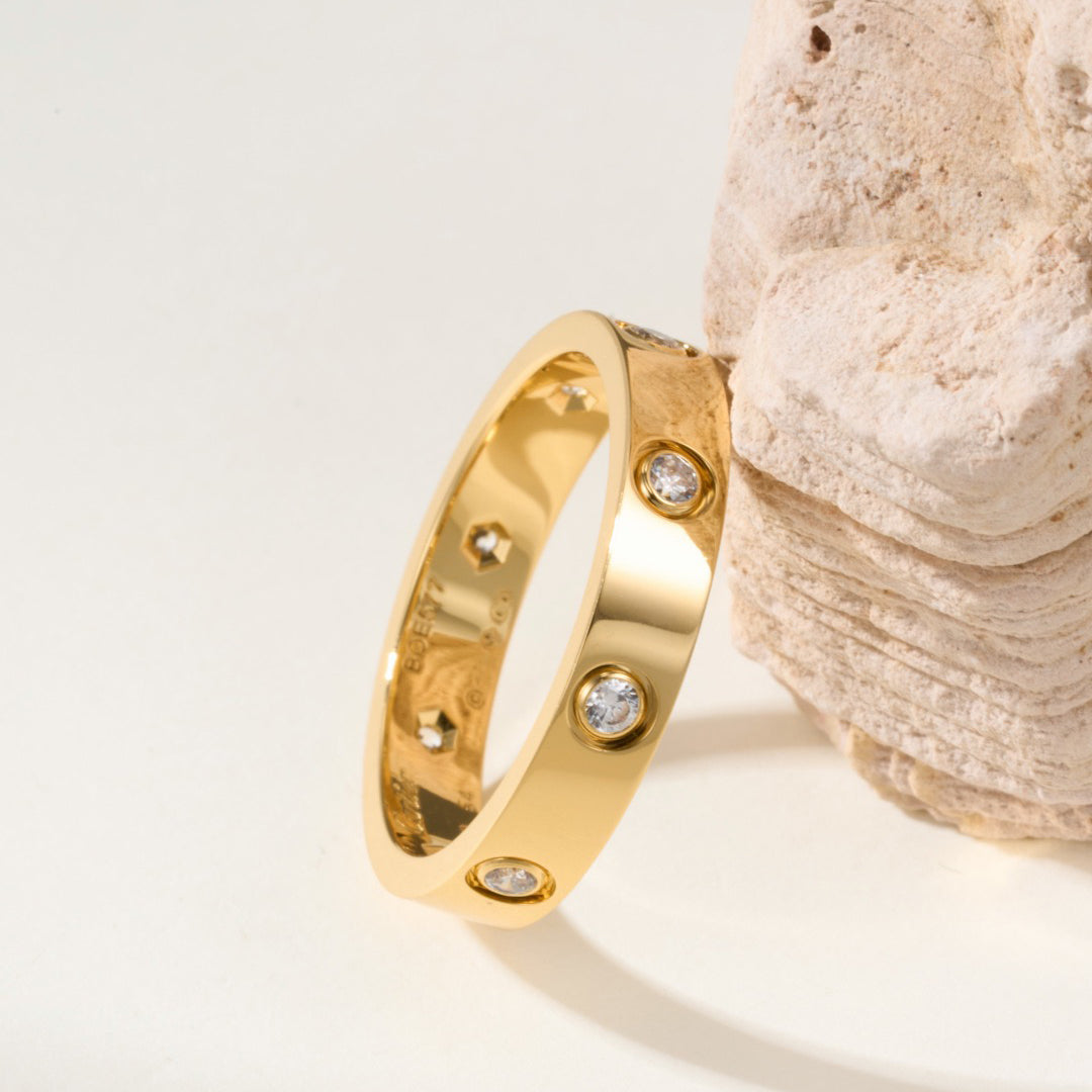 [LORA] LOVE 4MM 8 DIAMOND RING
