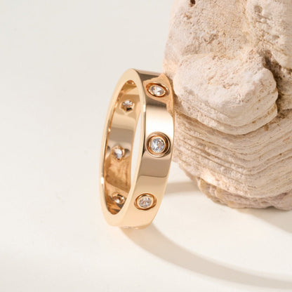 [LORA] LOVE 4MM 8 DIAMOND RING