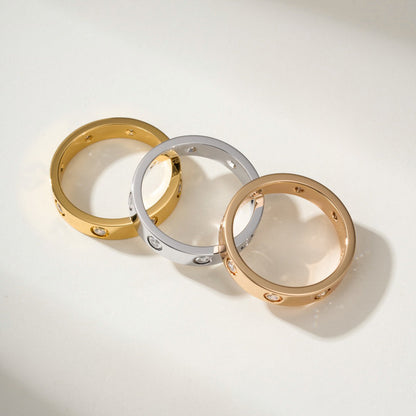 [LORA] LOVE 4MM 8 DIAMOND RING