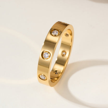 [LORA] LOVE 4MM 8 DIAMOND RING