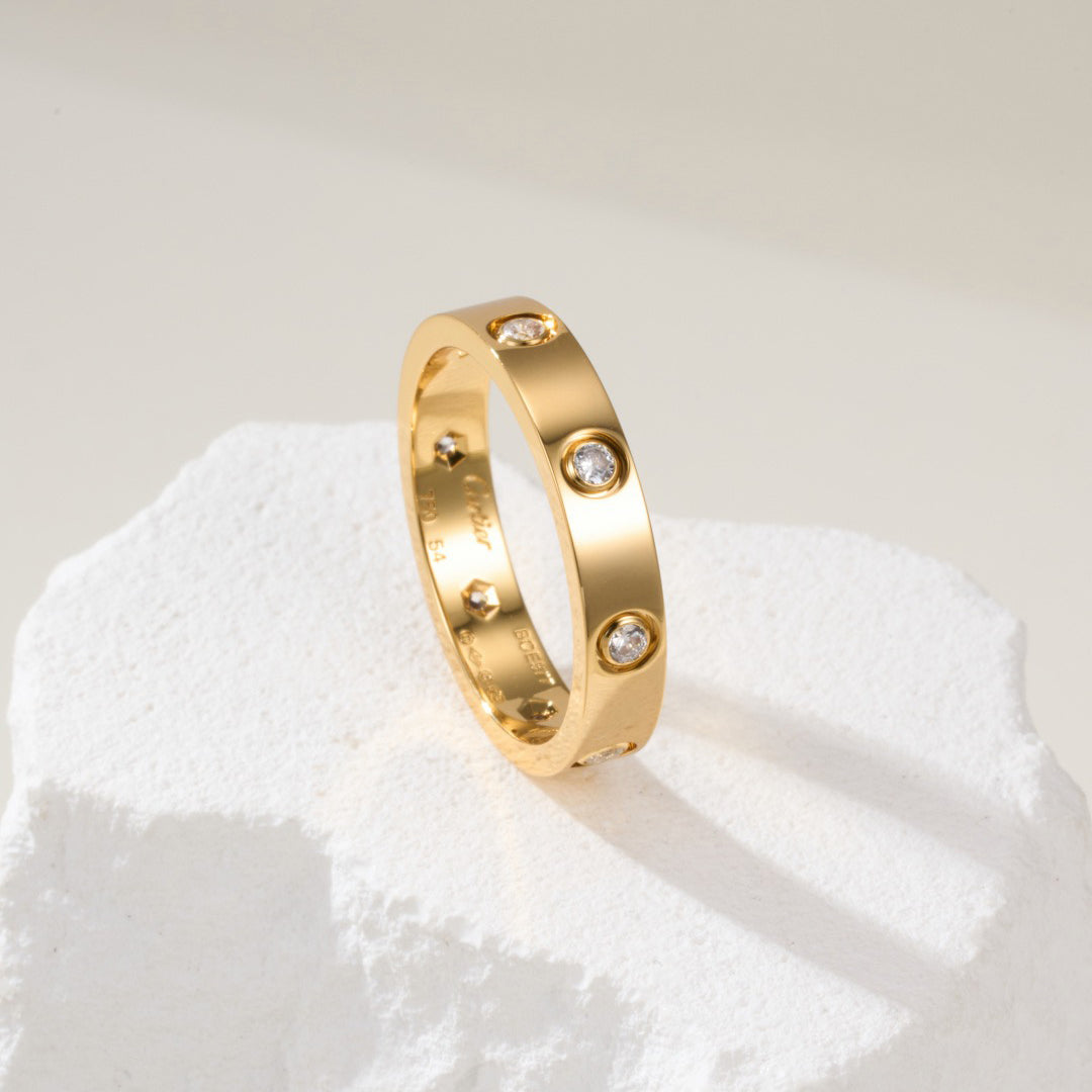 [LORA] LOVE 4MM 8 DIAMOND RING