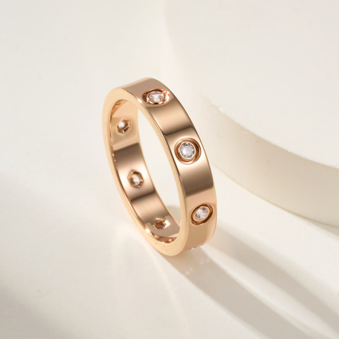 [LORA] LOVE 4MM 8 DIAMOND RING