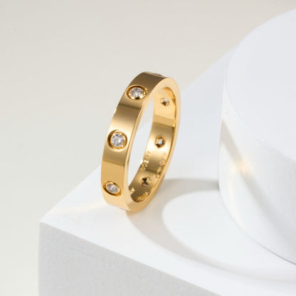 [LORA] LOVE 4MM 8 DIAMOND RING