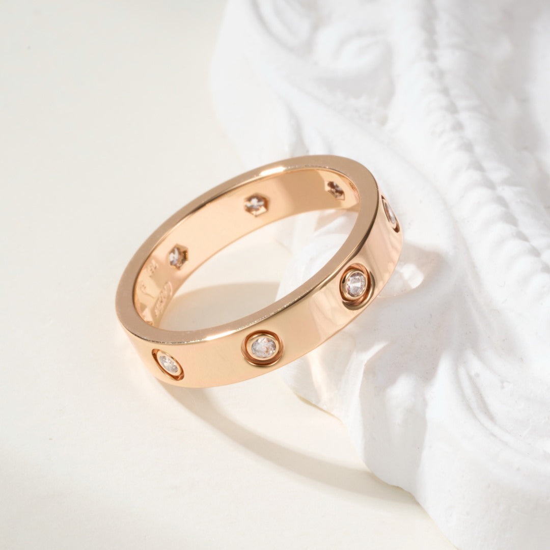[LORA] LOVE 4MM 8 DIAMOND RING