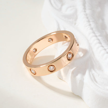 [LORA] LOVE 4MM 8 DIAMOND RING