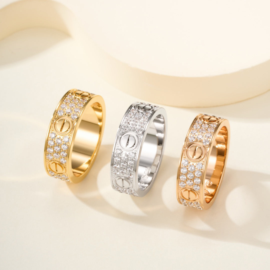 [LORA] LOVE RING 5.5MM DIAMONDS PAVED