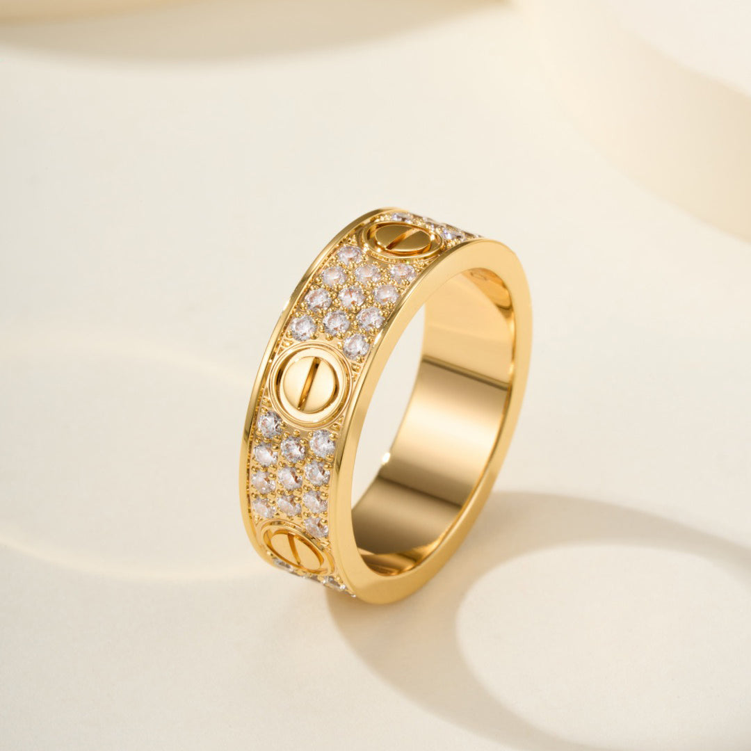[LORA] LOVE RING 5.5MM DIAMONDS PAVED