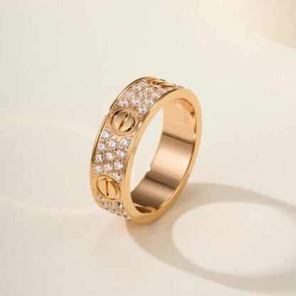 [LORA] LOVE RING 5.5MM DIAMONDS PAVED