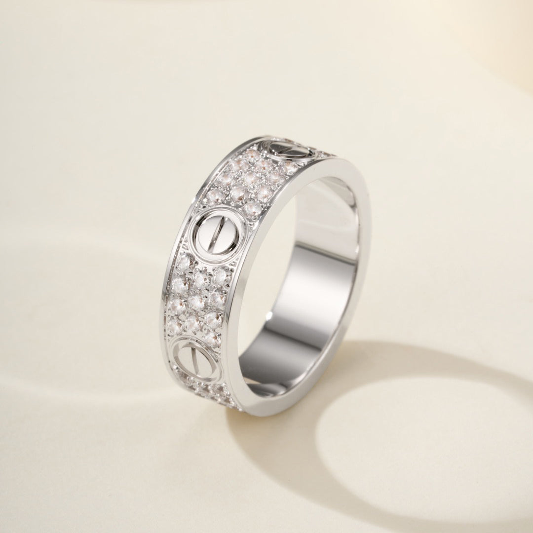[LORA] LOVE RING 5.5MM DIAMONDS PAVED