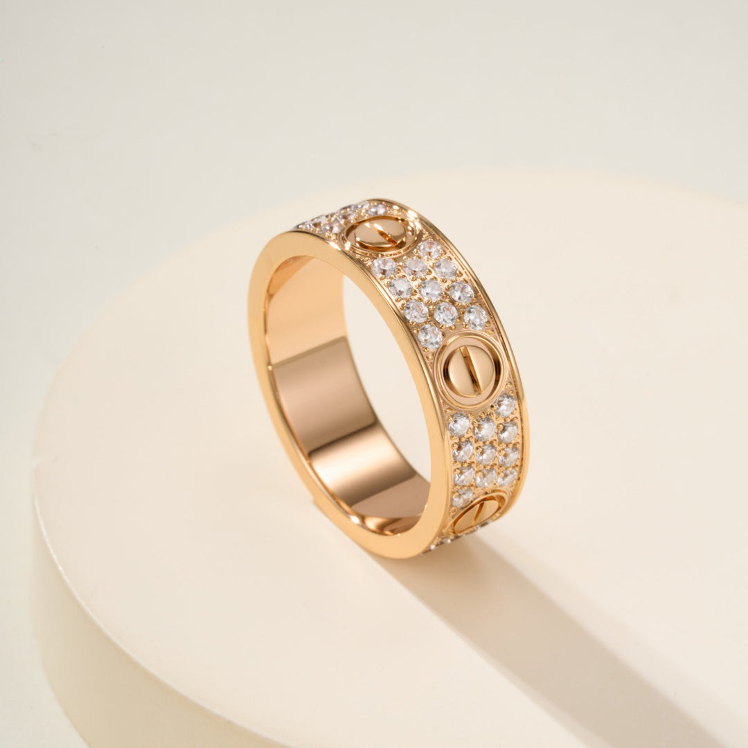 [LORA] LOVE RING 5.5MM DIAMONDS PAVED