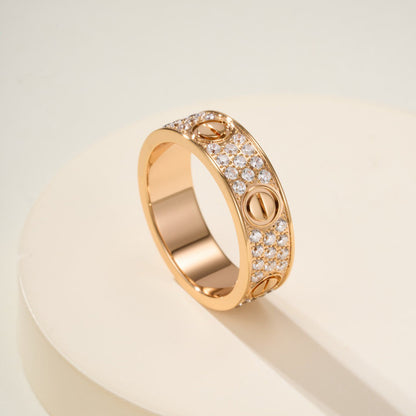 [LORA] LOVE RING 5.5MM DIAMONDS PAVED