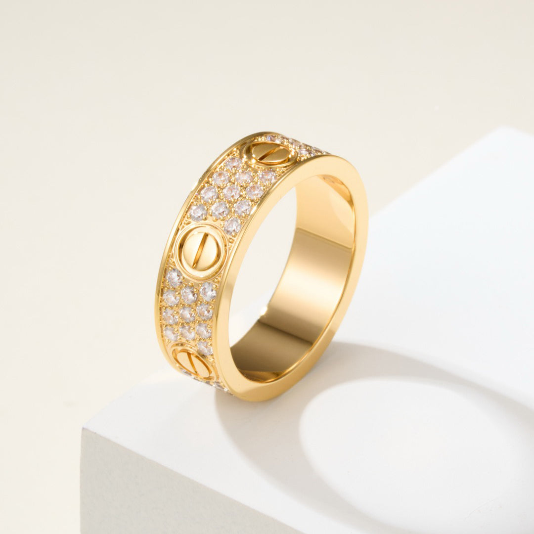 [LORA] LOVE RING 5.5MM DIAMONDS PAVED