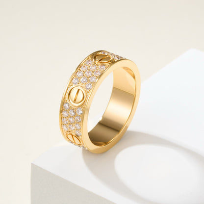 [LORA] LOVE RING 5.5MM DIAMONDS PAVED