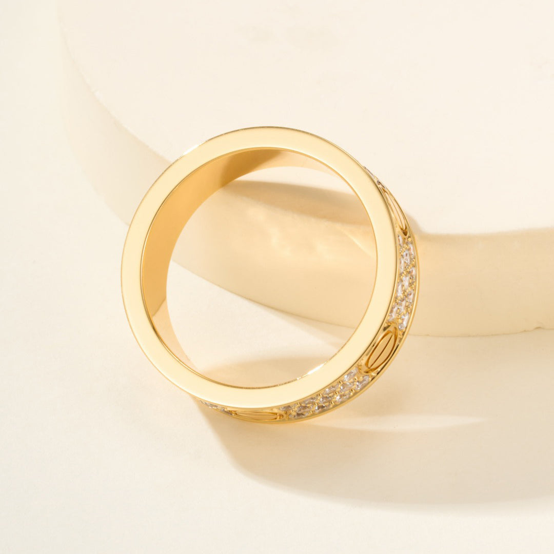 [LORA] LOVE RING 5.5MM DIAMONDS PAVED