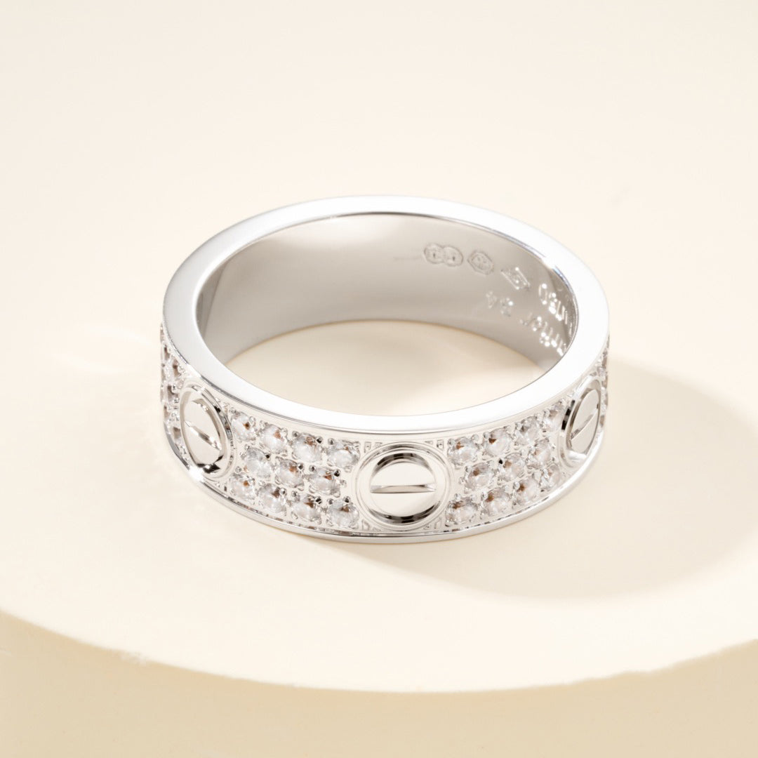 [LORA] LOVE RING 5.5MM DIAMONDS PAVED