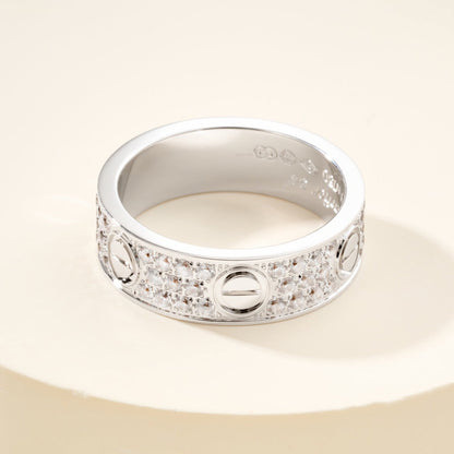 [LORA] LOVE RING 5.5MM DIAMONDS PAVED