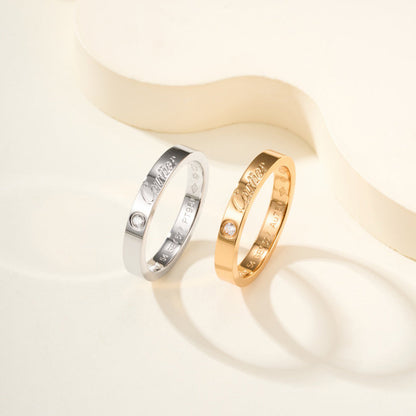 [LORA] LOVE RING 4MM 1 DIAMOND