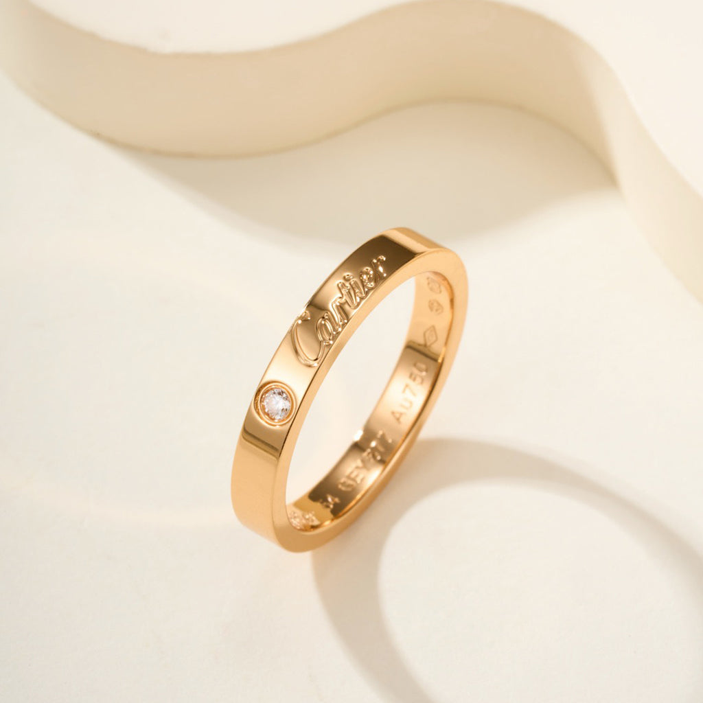 [LORA] LOVE RING 4MM 1 DIAMOND