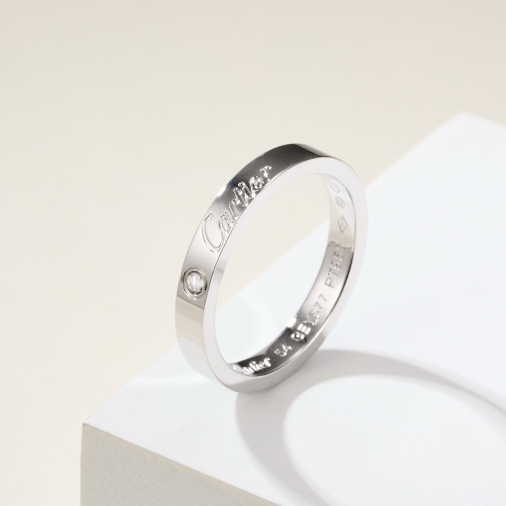 [LORA] LOVE RING 4MM 1 DIAMOND