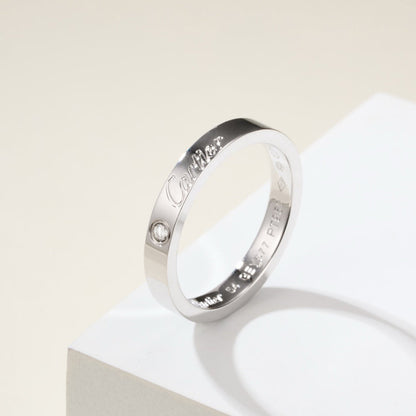 [LORA] LOVE RING 4MM 1 DIAMOND