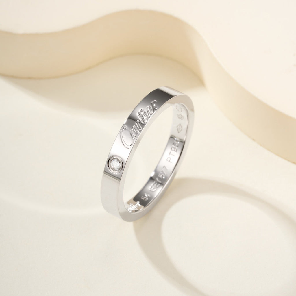 [LORA] LOVE RING 4MM 1 DIAMOND