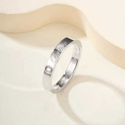 [LORA] LOVE RING 4MM 1 DIAMOND