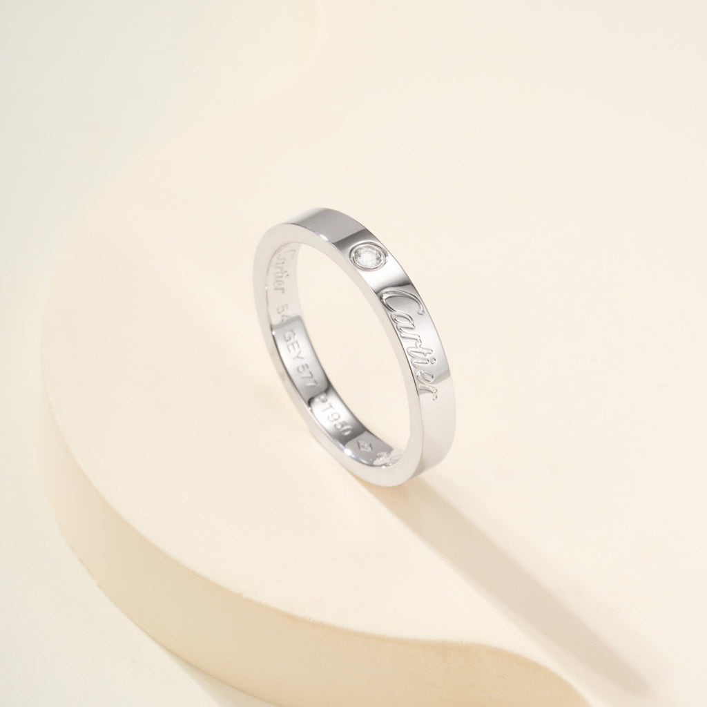[LORA] LOVE RING 4MM 1 DIAMOND