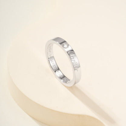 [LORA] LOVE RING 4MM 1 DIAMOND