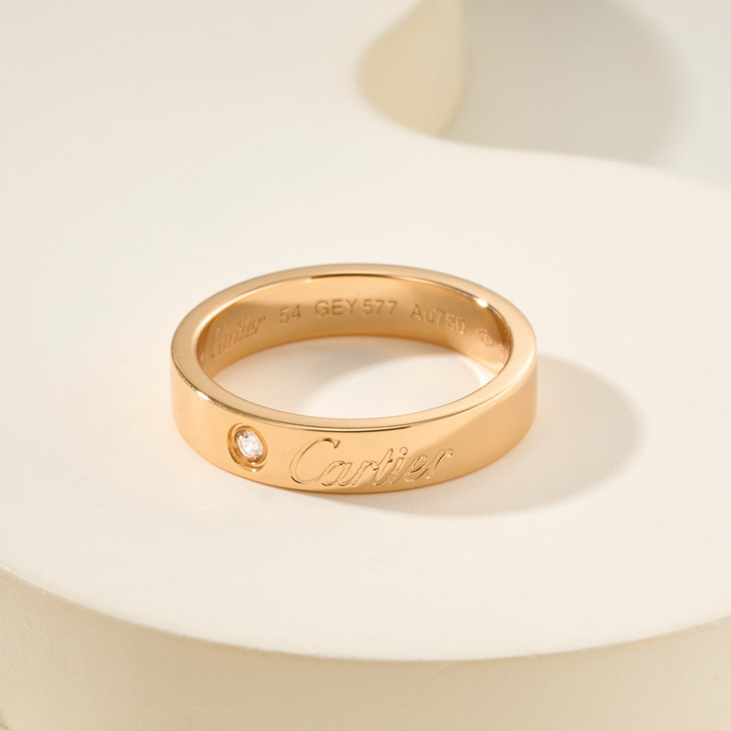 [LORA] LOVE RING 4MM 1 DIAMOND