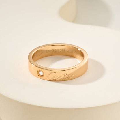 [LORA] LOVE RING 4MM 1 DIAMOND