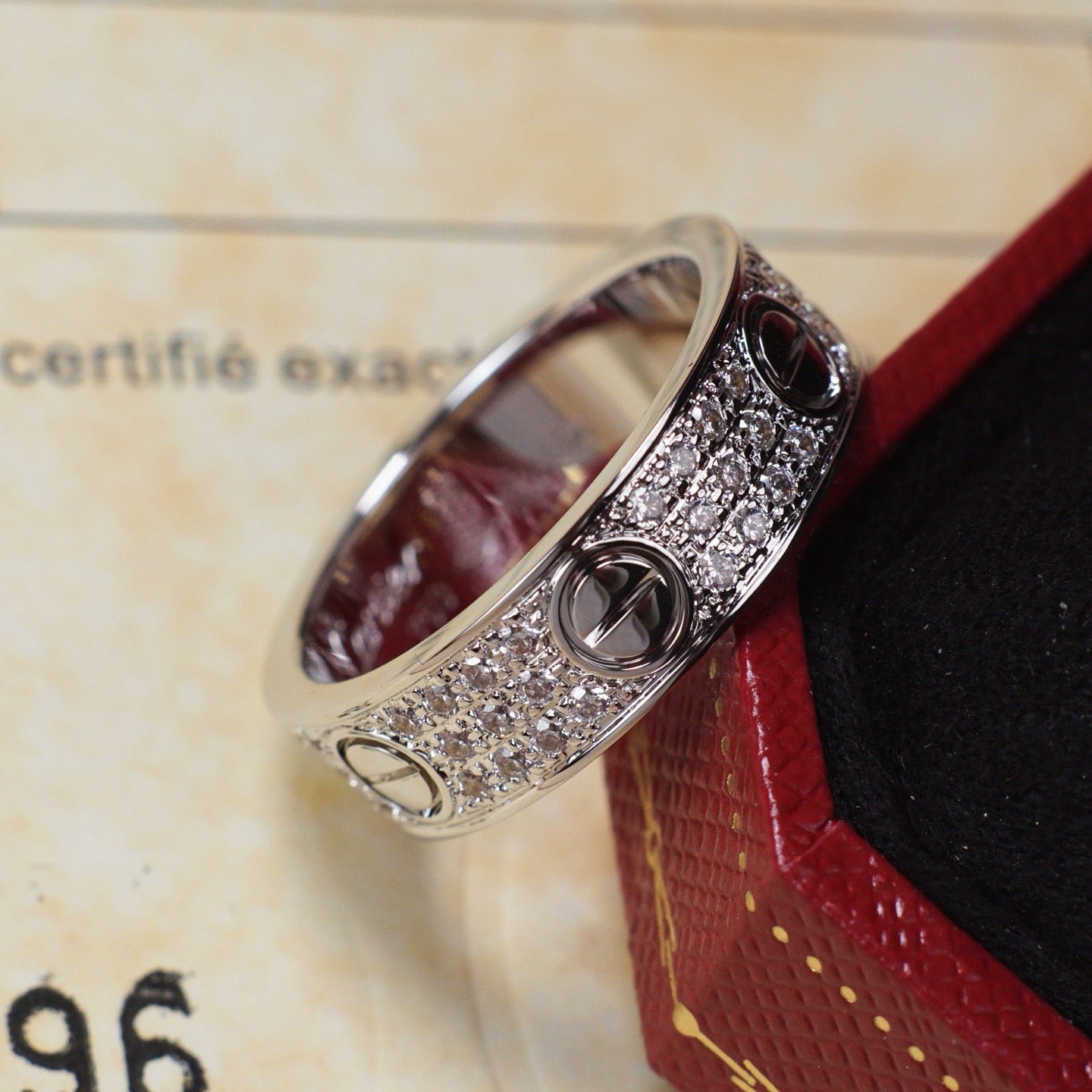 [LORA] LOVE RING 5.5MM DIAMONDS PAVED