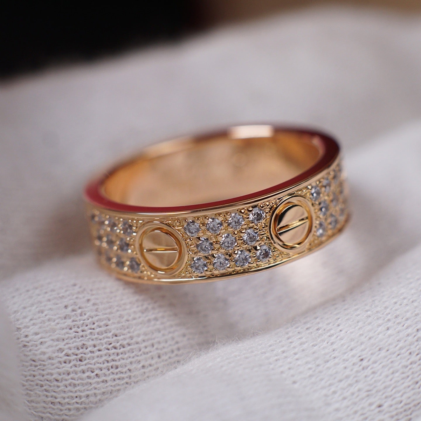 [LORA] LOVE RING 5.5MM DIAMONDS PAVED