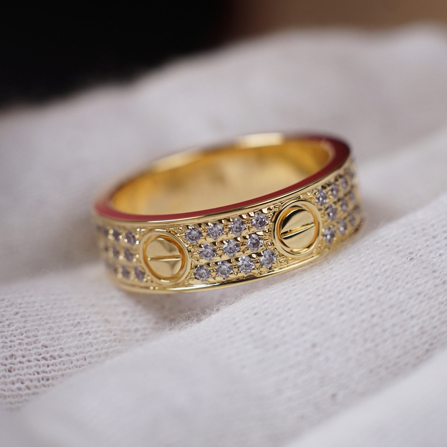 [LORA] LOVE RING 5.5MM DIAMONDS PAVED