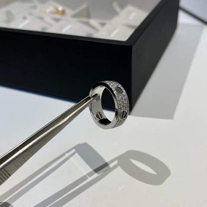 [LORA] LOVE RING 5.5MM DIAMONDS PAVED CERAMIC