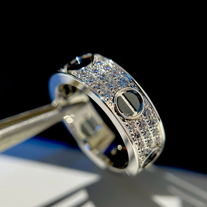[LORA] LOVE RING 5.5MM DIAMONDS PAVED CERAMIC