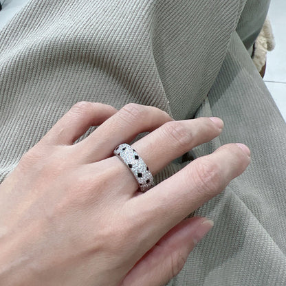 [LORA] PANTHERE SPOTTED FULL DIAMOND RING