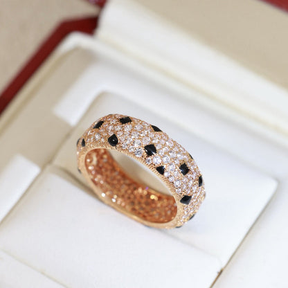 [LORA] PANTHERE SPOTTED FULL DIAMOND RING