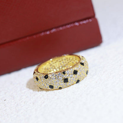 [LORA] PANTHERE SPOTTED FULL DIAMOND RING